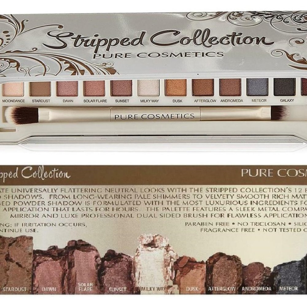 PURE COSMECTICS STRIPPED EYESHADOW PALETTE